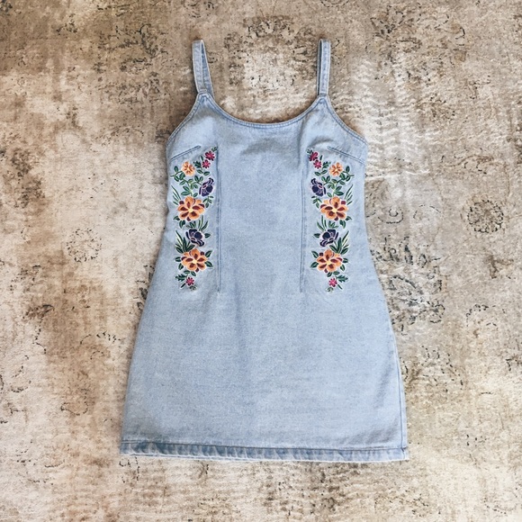 denim floral dress forever 21